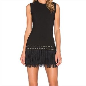 Elizabeth and James Eron Fringe Dress in Black